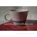 porcelain cup with decal decoration for daily use